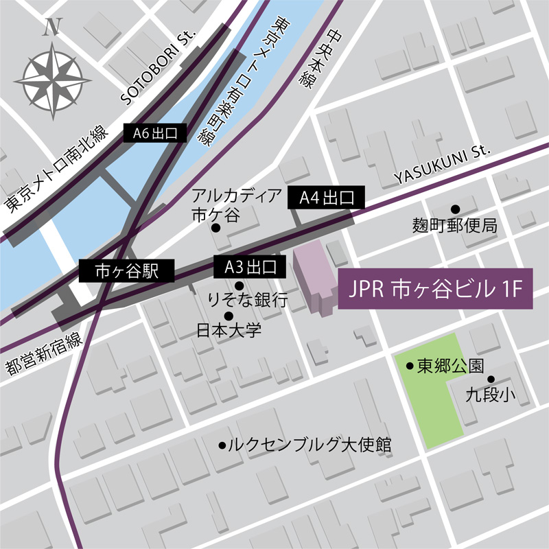 東急リバブル株式会社 GRANTACT市ヶ谷｜地図