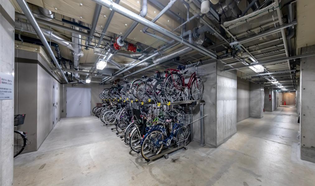 Place for storing bicycles